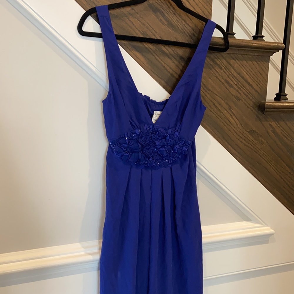 Armani collezioni cobalt blue embellished dress - Picture 4 of 8